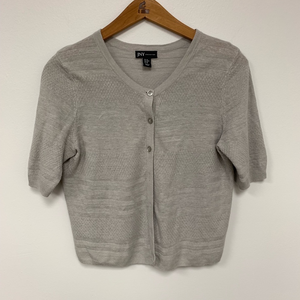 4/$19🔥 Gray cropped short sleeve cardigan